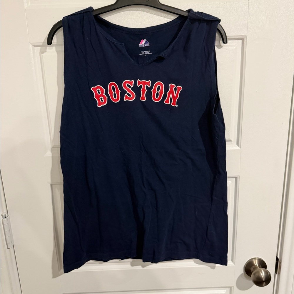 Majestic Navy Boston Red Sox Tee
